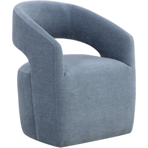 Lloret Danny Iceberg Wheeled Dining Armchair, Wheeled